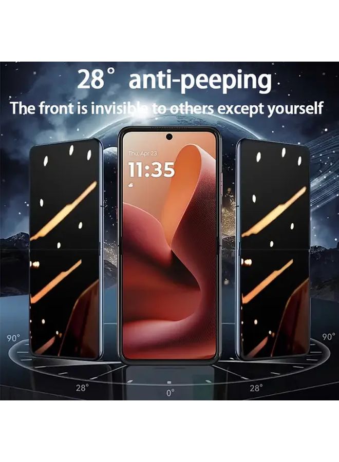 Motorola Razr 60 Ultra 180 Degree Foldable Anti Peeping Hydrogel Screen Protector 2 Pack - Image 4